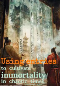 Using Entries To Cultivate Immortality In Chaotic Times - Official Chinese Web Novel Cover By Author 'Medieval Rabbit'